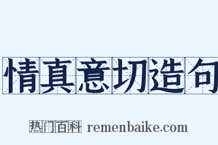 情真意切造句是什么意思的图片